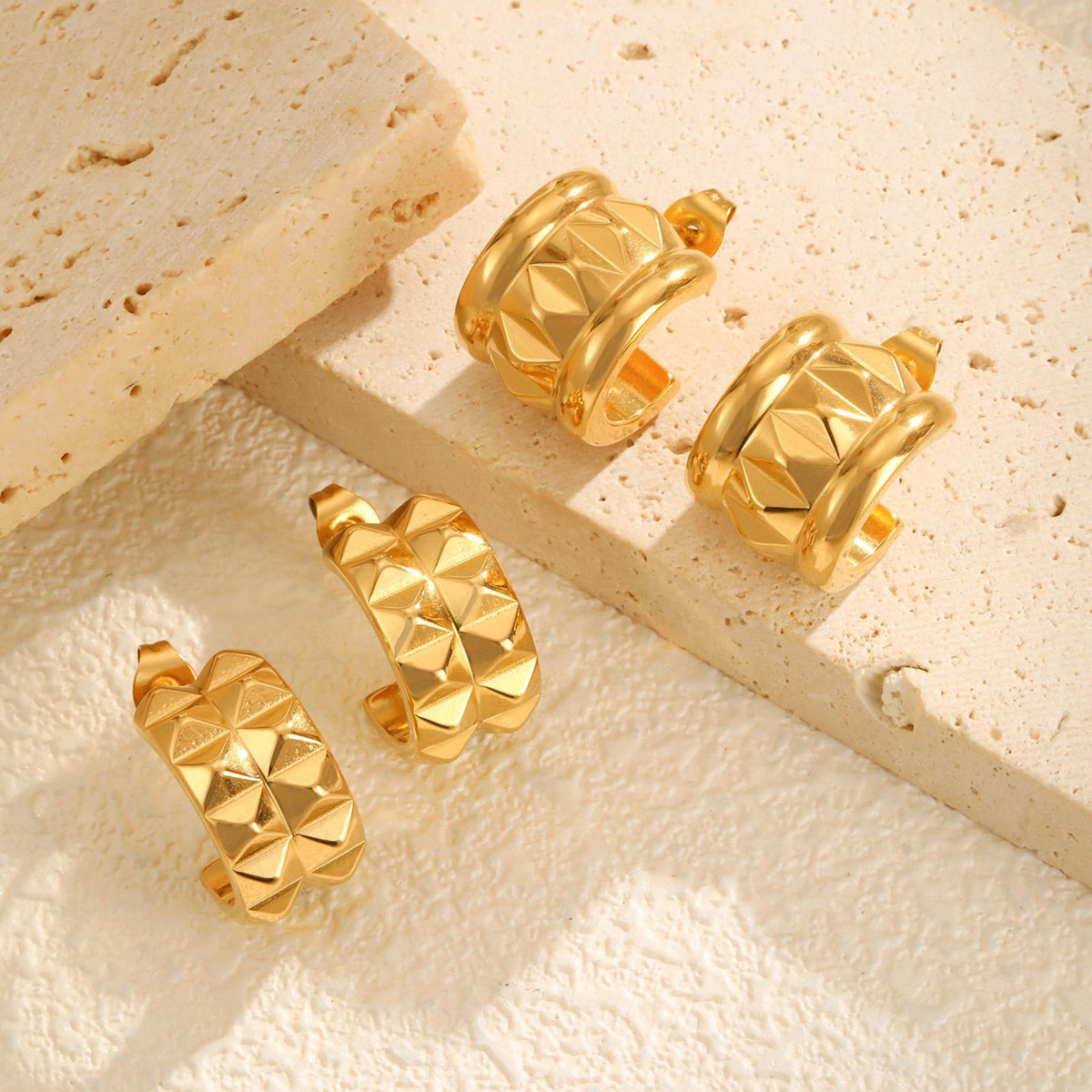 Modern Stainless Steel Earrings — Two Designs