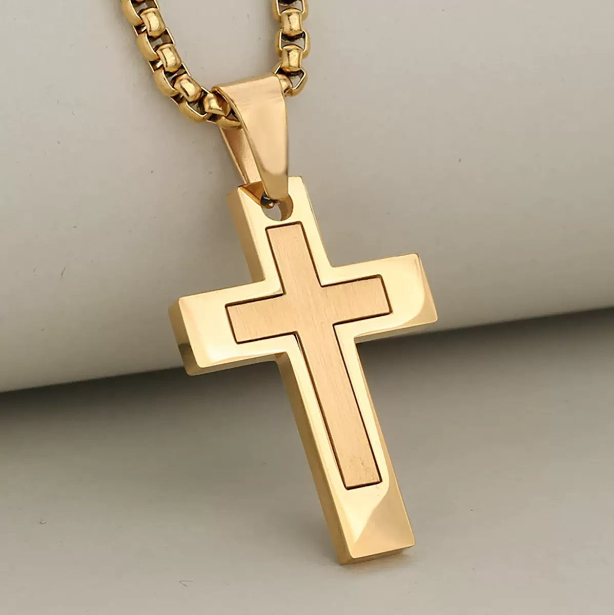 Planderful Titanium Steel Cross Necklace For Men Durable Everyday Wear Modern Urban Edge Premium Gift