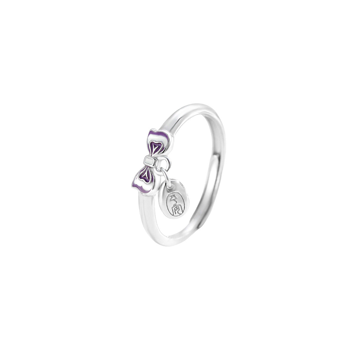 Bow Safety Ring For Women S925 Sterling Silver Adjustable Luxury Tail Ring By Planderful Everyday Genie