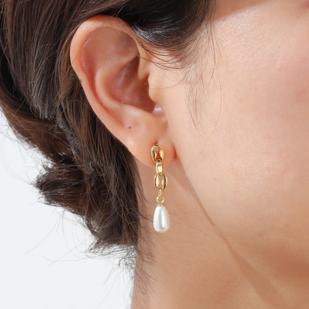 Stainless Steel Pearl Earrings