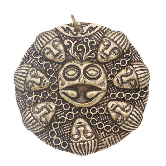 Viking OgmaMedallion Round Metal Pendant Necklace for Men - Norse Legacy Collection