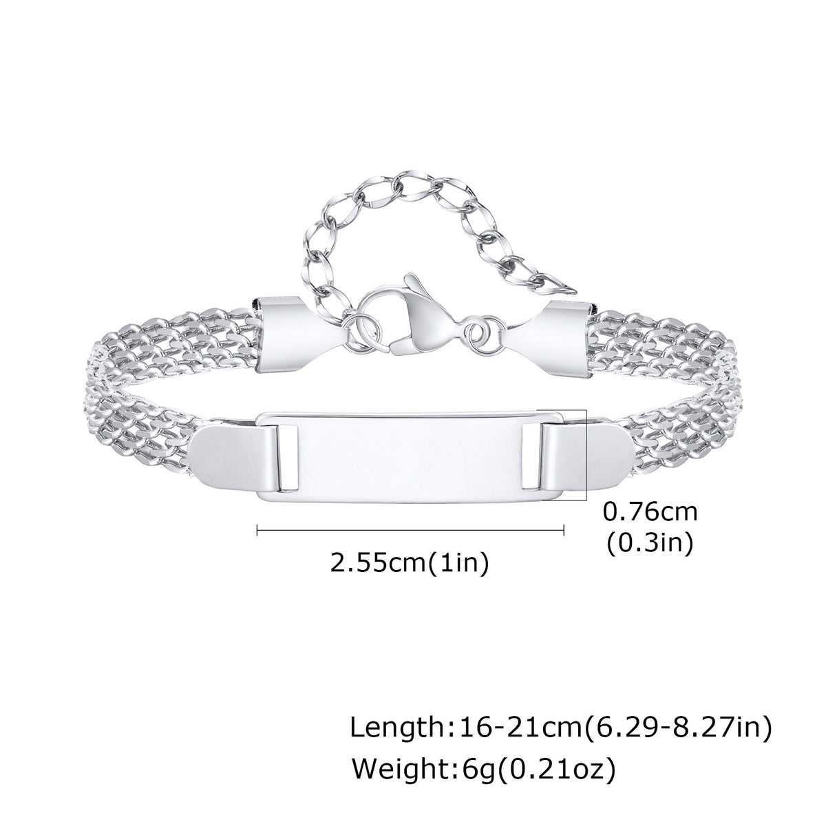 And Personalized Curved Brand Stainless Steel Bracelet Unisex