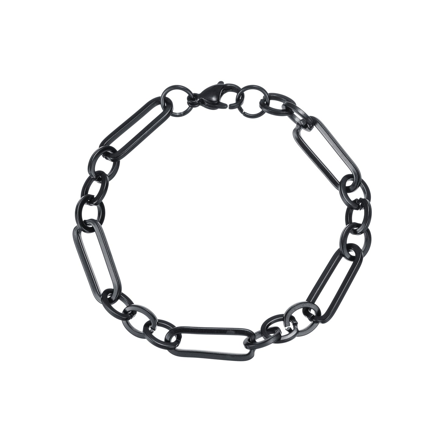 Stainless Steel Cuban Link Bracelet Figaro Blade Chain Unisex Bold Statement Planderful Everyday Genie