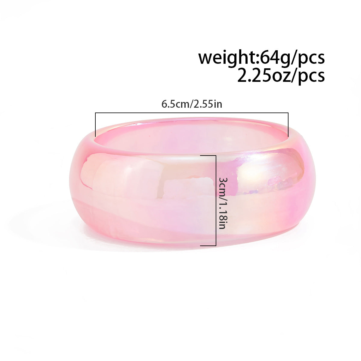 Planderful Vienna Verve Pearlescent Resin Bracelet for Trendsetters Wide Geometric Statement Jewelry