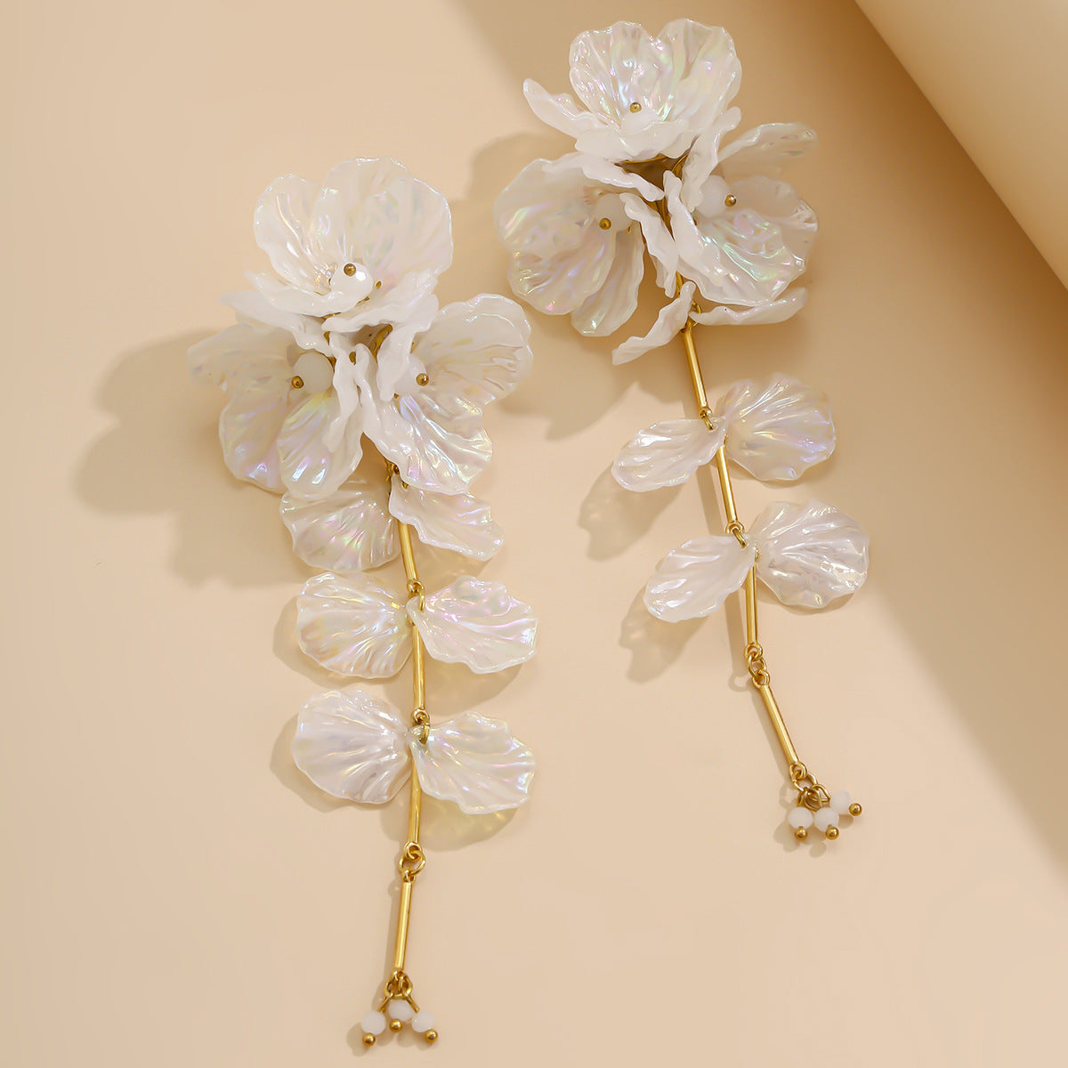 Planderful Vienna Verve 3D Floral Tassel Earrings For Women Colorful Scallop Design