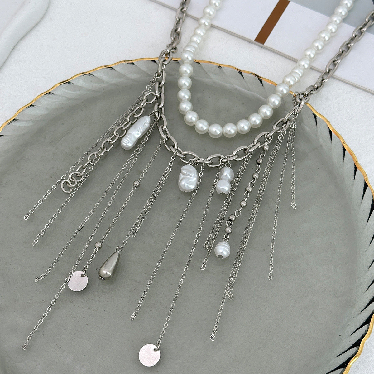 Planderful Vienna Verve Necklace – Elegant Multi-Layer Choker Design