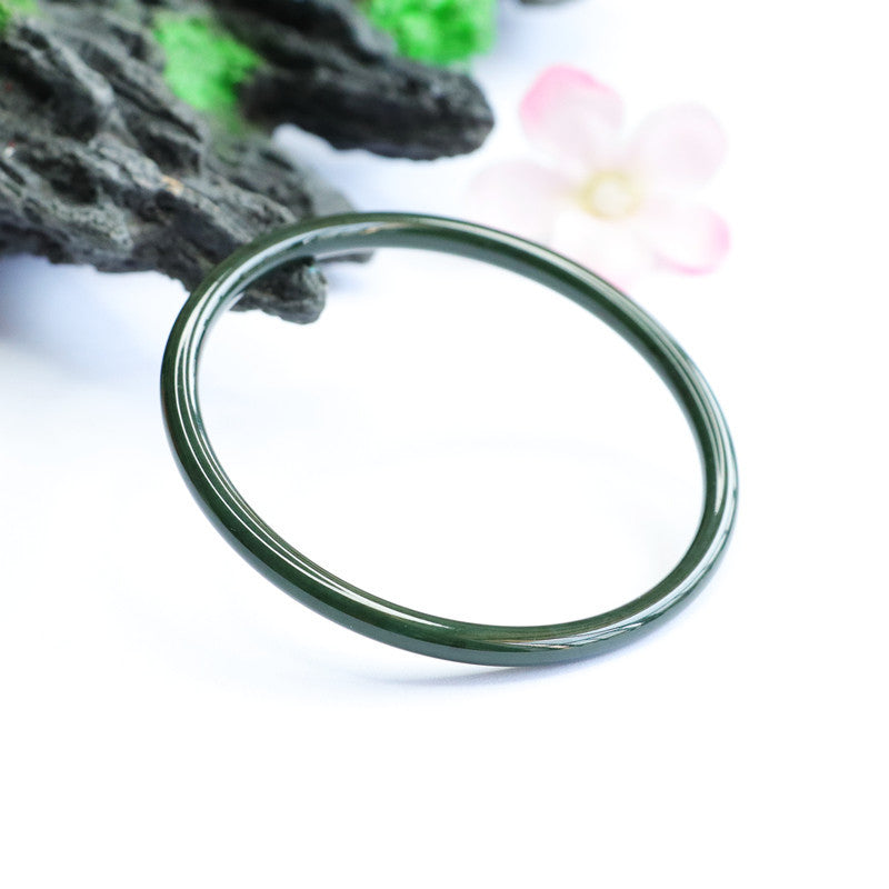 Taqing Hetian Jade Jingle Bangle