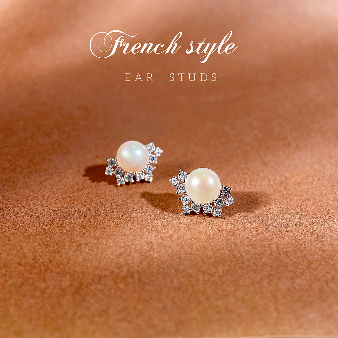 Minimalist Pearl 925 Sterling Silver Earrings