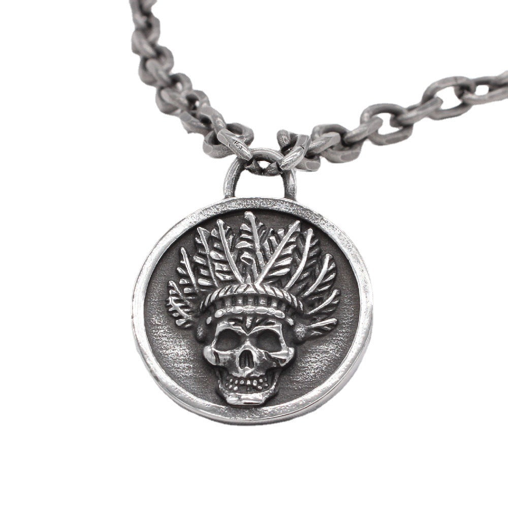 Indian-Style Titanium Steel Pendant Necklace