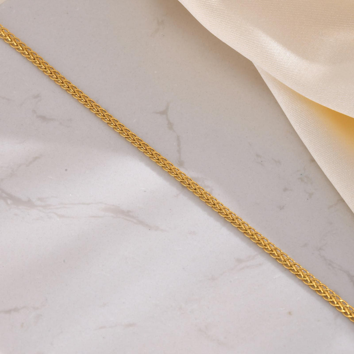Necklace Ladies Gold Stainless Steel Woven Handmade Chain