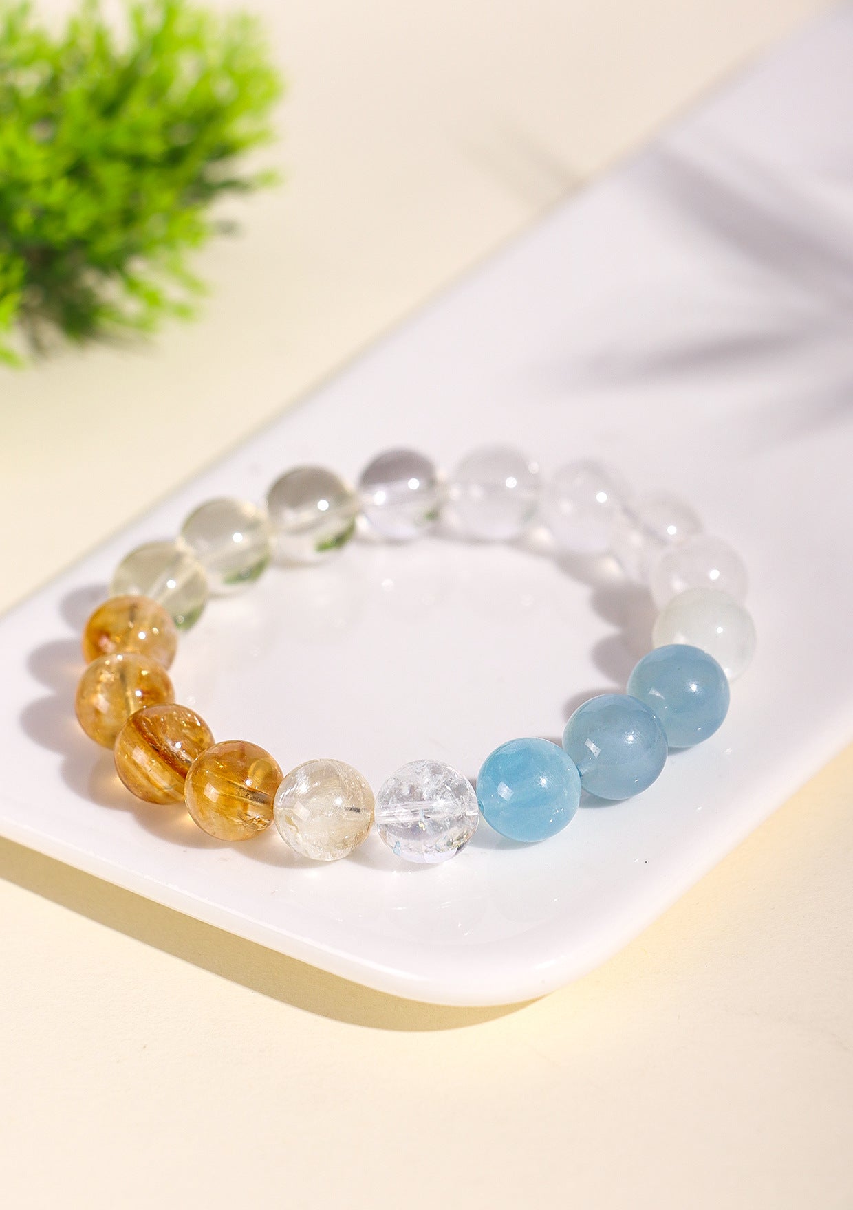 Planderful Fortune's Favor Bracelet – Natural Aquamarine Crystal Design