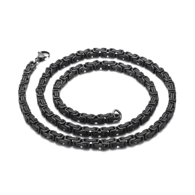 Stainless Steel Chain Clothing, Popular In Europe And The United States, Retro Boiled Necklace