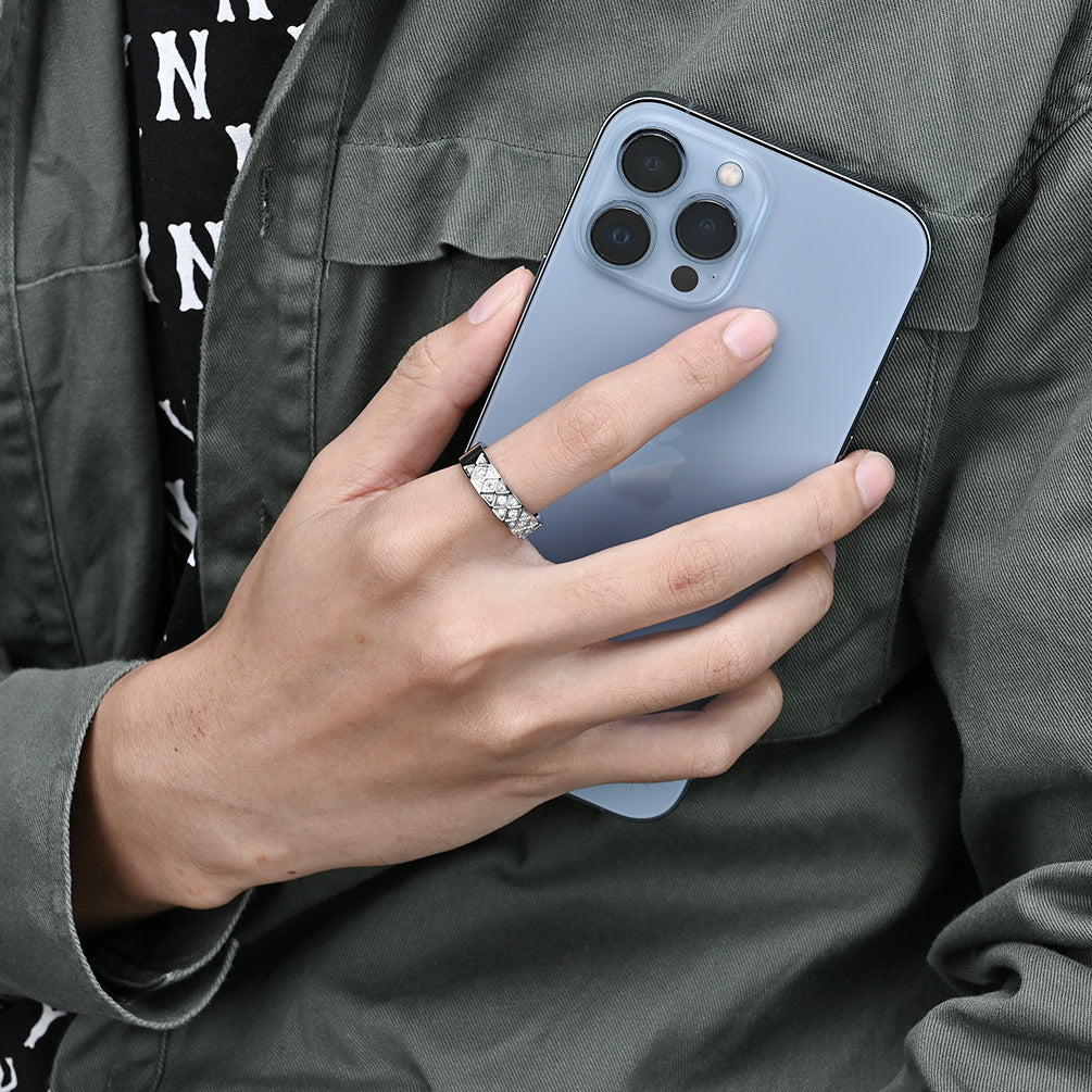 Cross-Border European and American Titanium Steel Zircon Ring