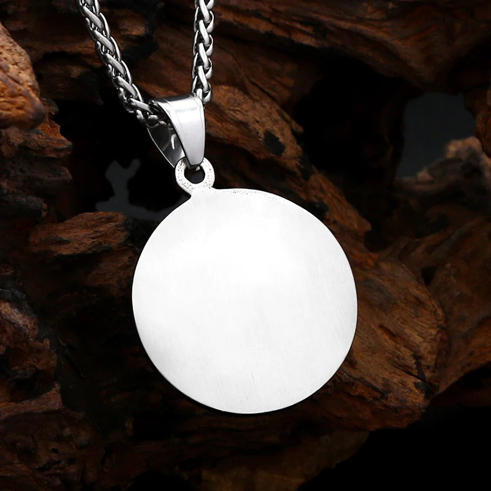 St. Michael Angel Stainless Steel Men's Pendant Necklace
