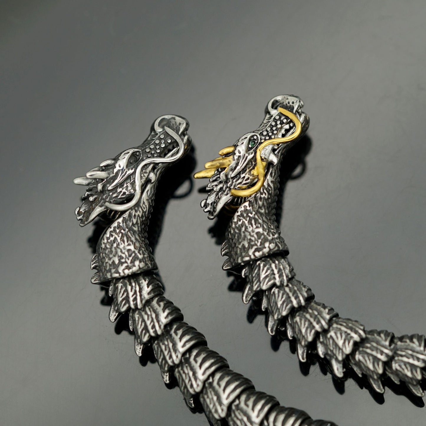 Planderful Zodiac Dragon Bracelet Unisex Retro Domineering Titanium Steel Design Bold Durable Gift