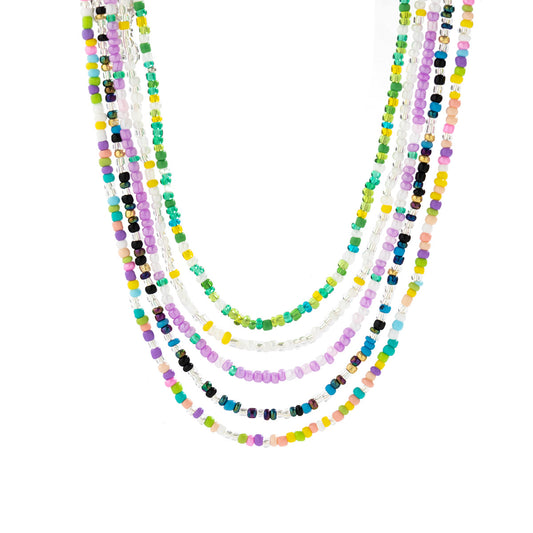 Colorful Bohemian Necklace Set with a Hint of European Inspiration: Stylish Jewelry Blend with a Touch of Minimalism