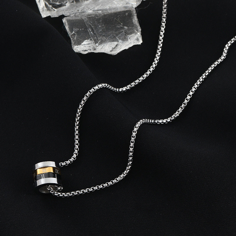 1. Planderful Titanium Steel Necklace With Rotatable Pendant For Women Everyday Genie Collection