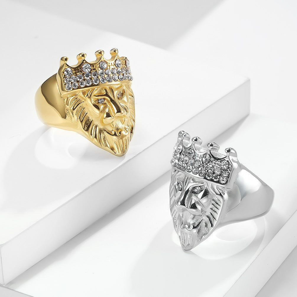 Lion King Stainless Steel Ring Men's
