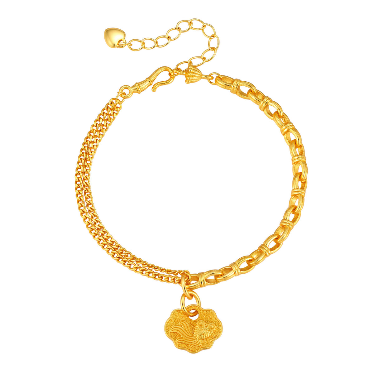 Brass Copper Koi Guochao Copper Bracelet