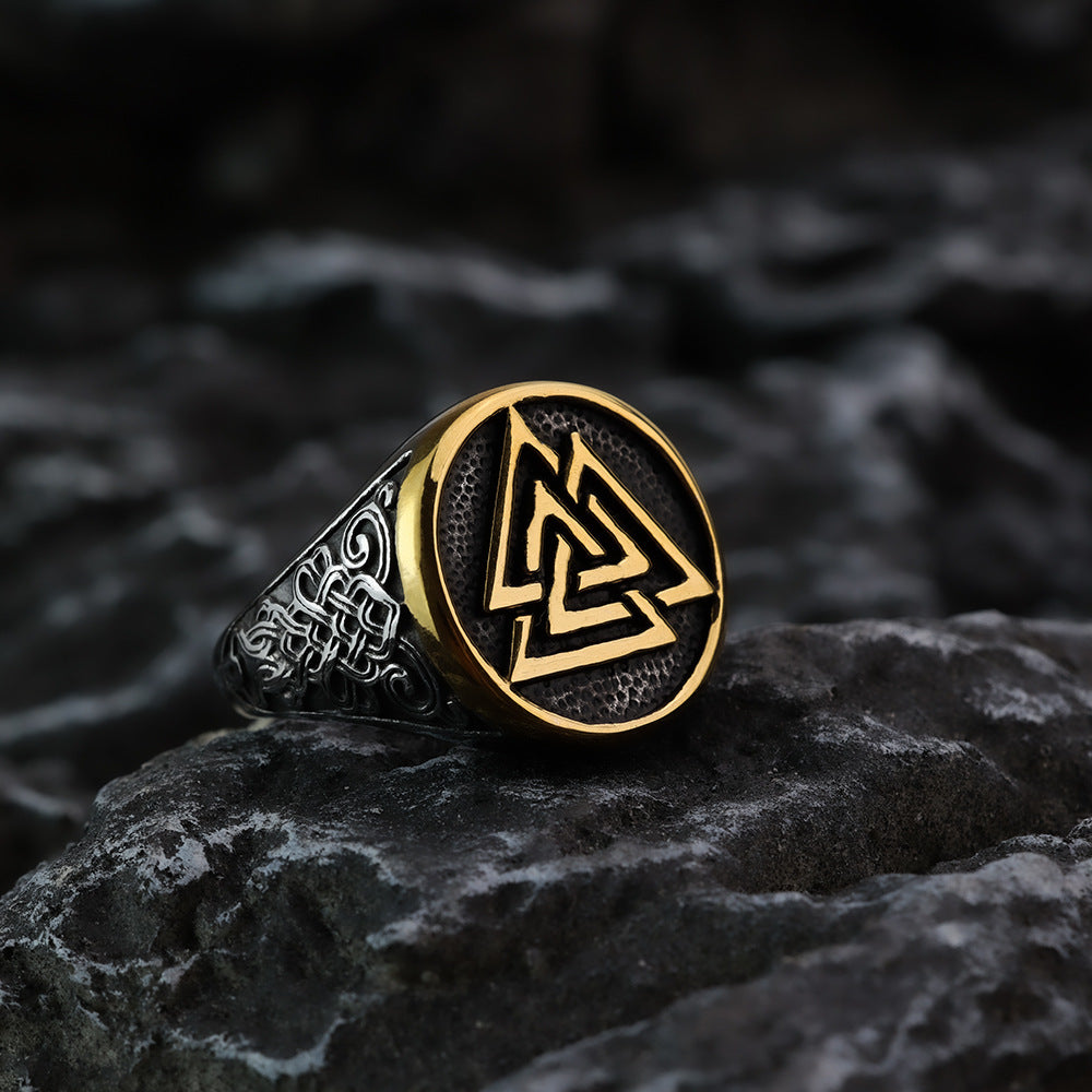 Cross-Border E-Commerce Viking Triangle Men's Rings Wholesale
