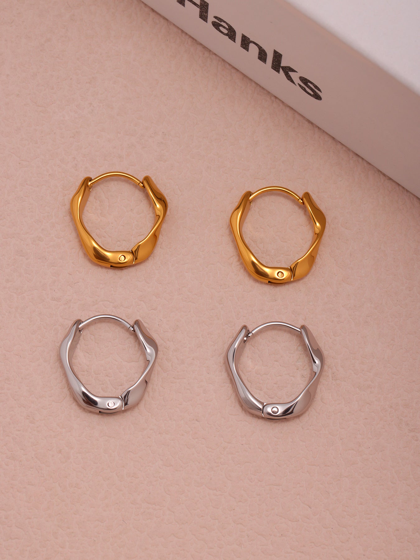 Planderful Twist Ring Earrings For Women Gold Plated