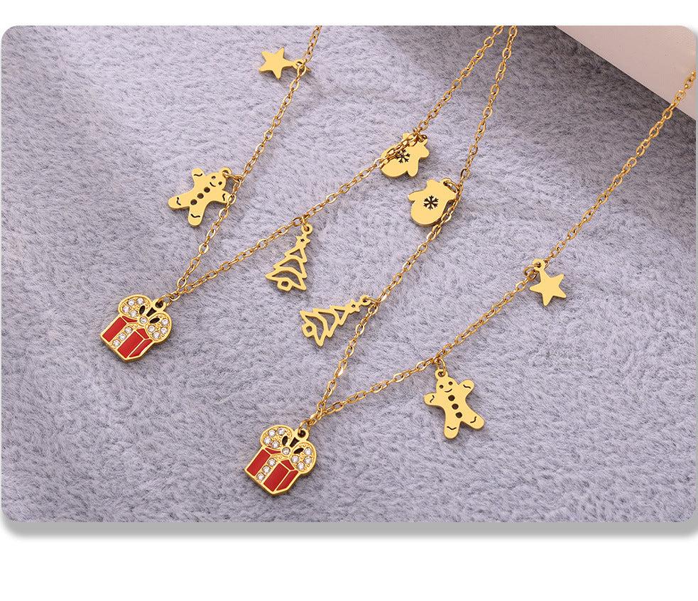 Planderful Elegant Geometric Enamel Pendant Necklace Gift