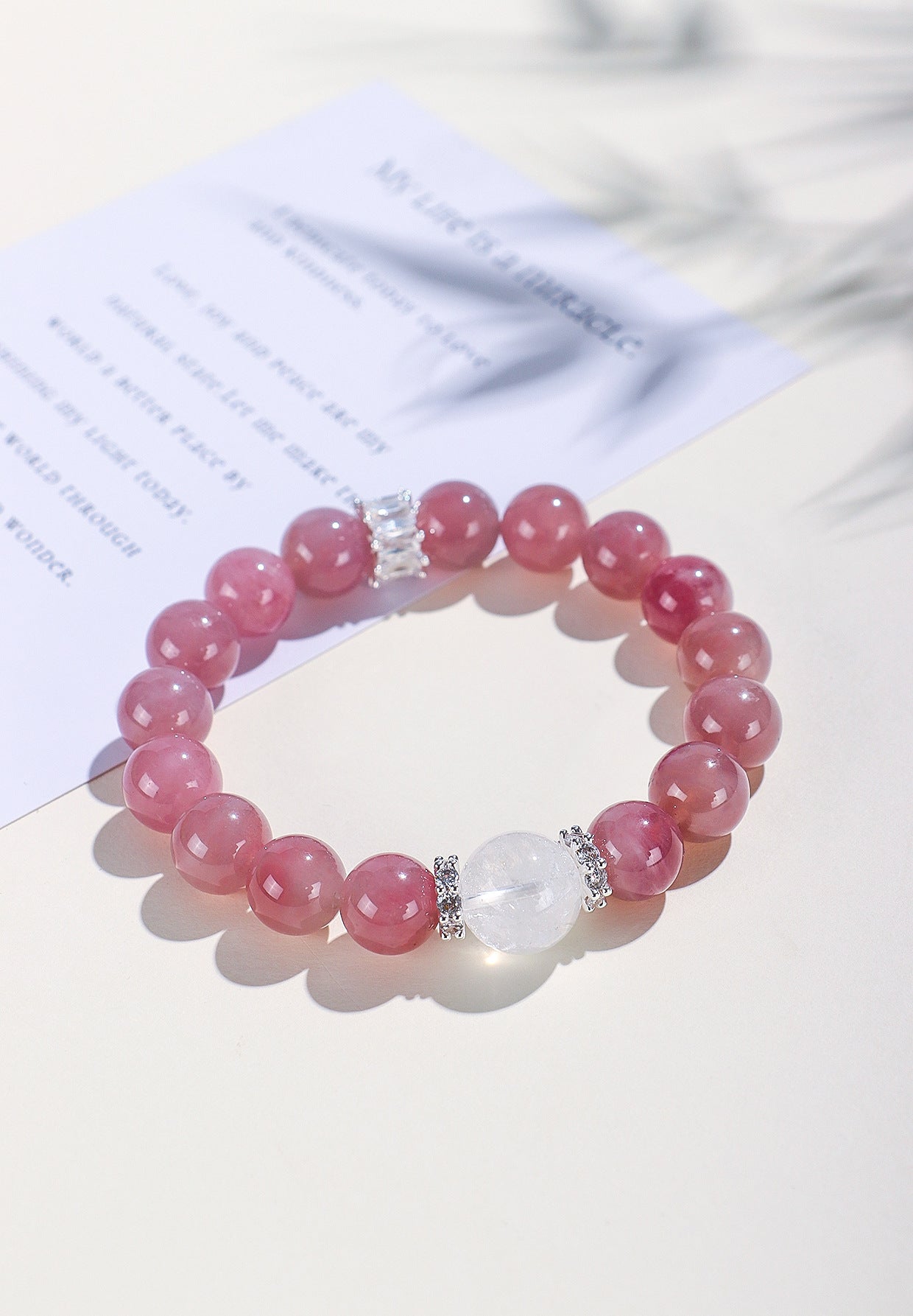 Planderful Fortune's Favor Bracelet – Elegant Pink Crystal Design