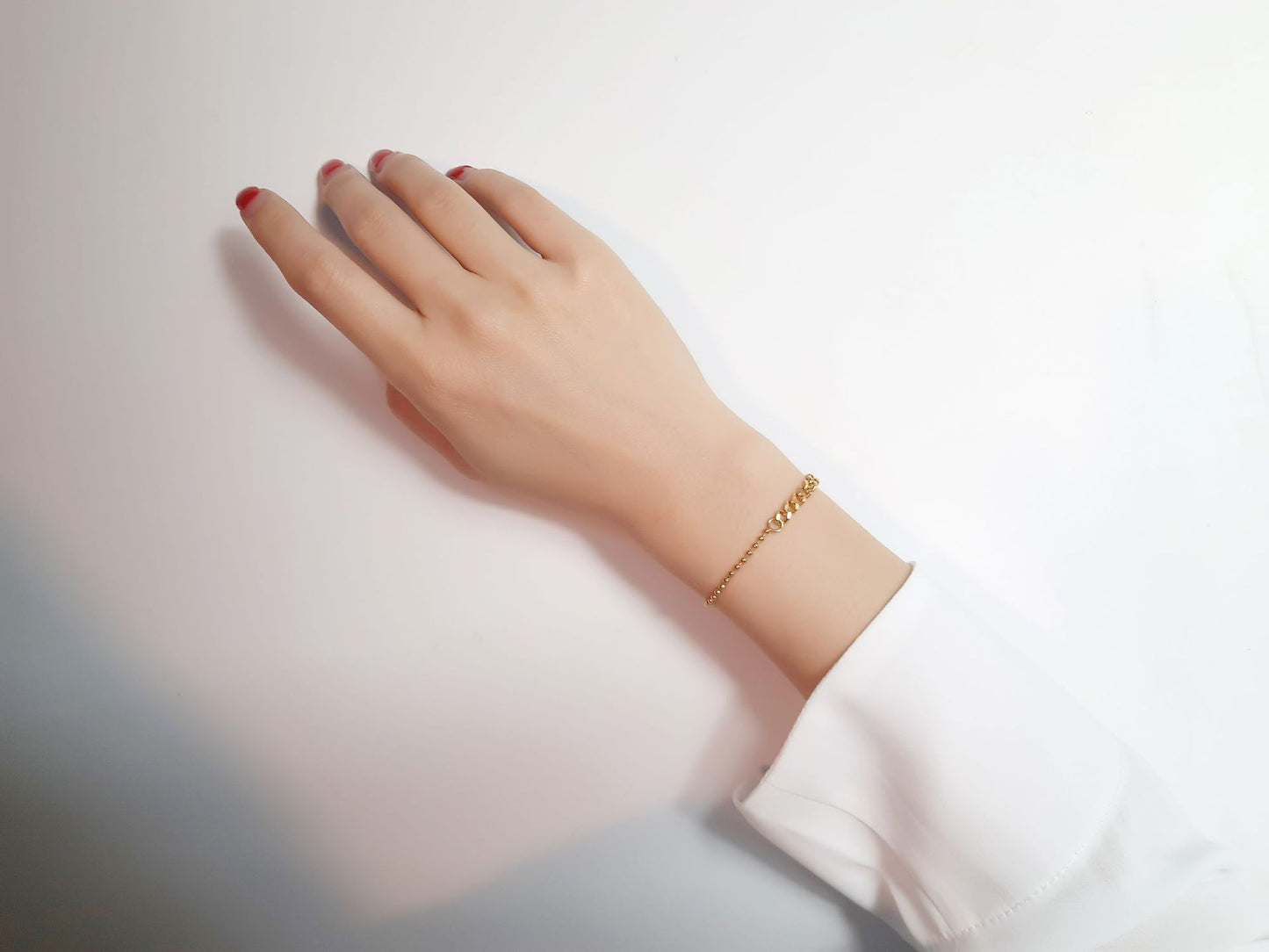 Stainless Steel Grinding Chain Bead Necklace Bracelet Set