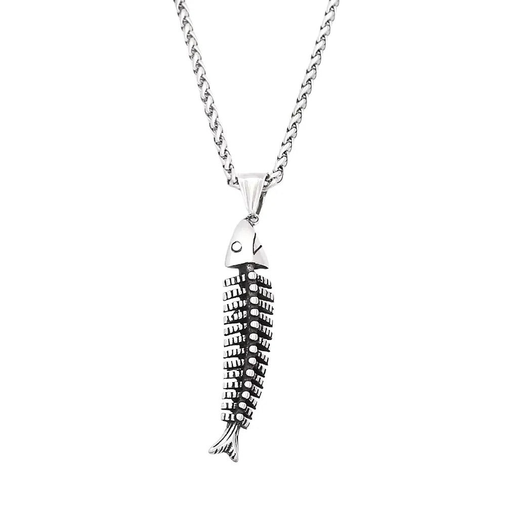 Punk Skull Stainless Steel Pendant Necklace