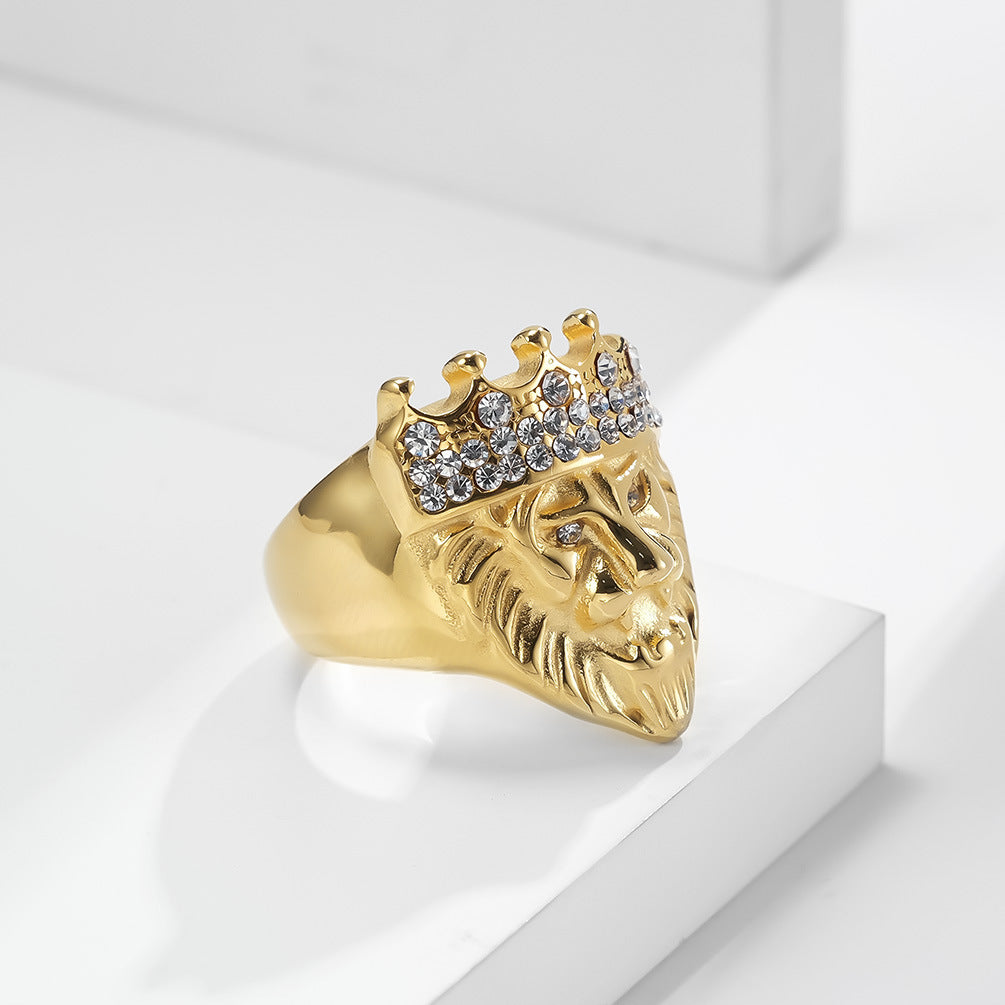 Lion King Stainless Steel Ring Men's