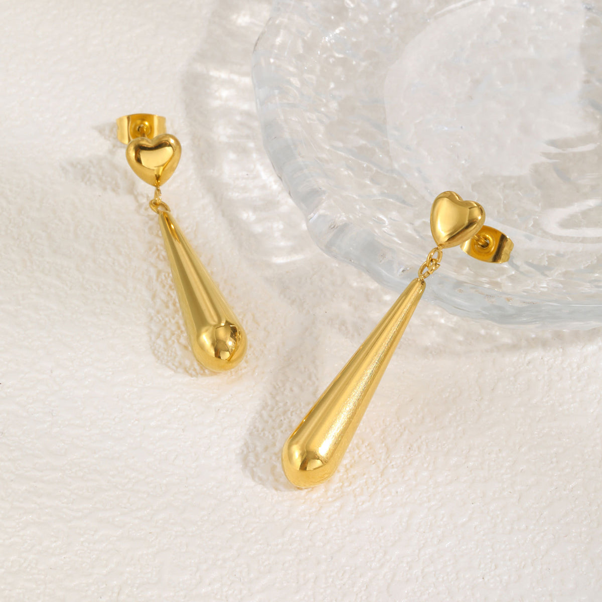 Stainless Steel Heart Earrings