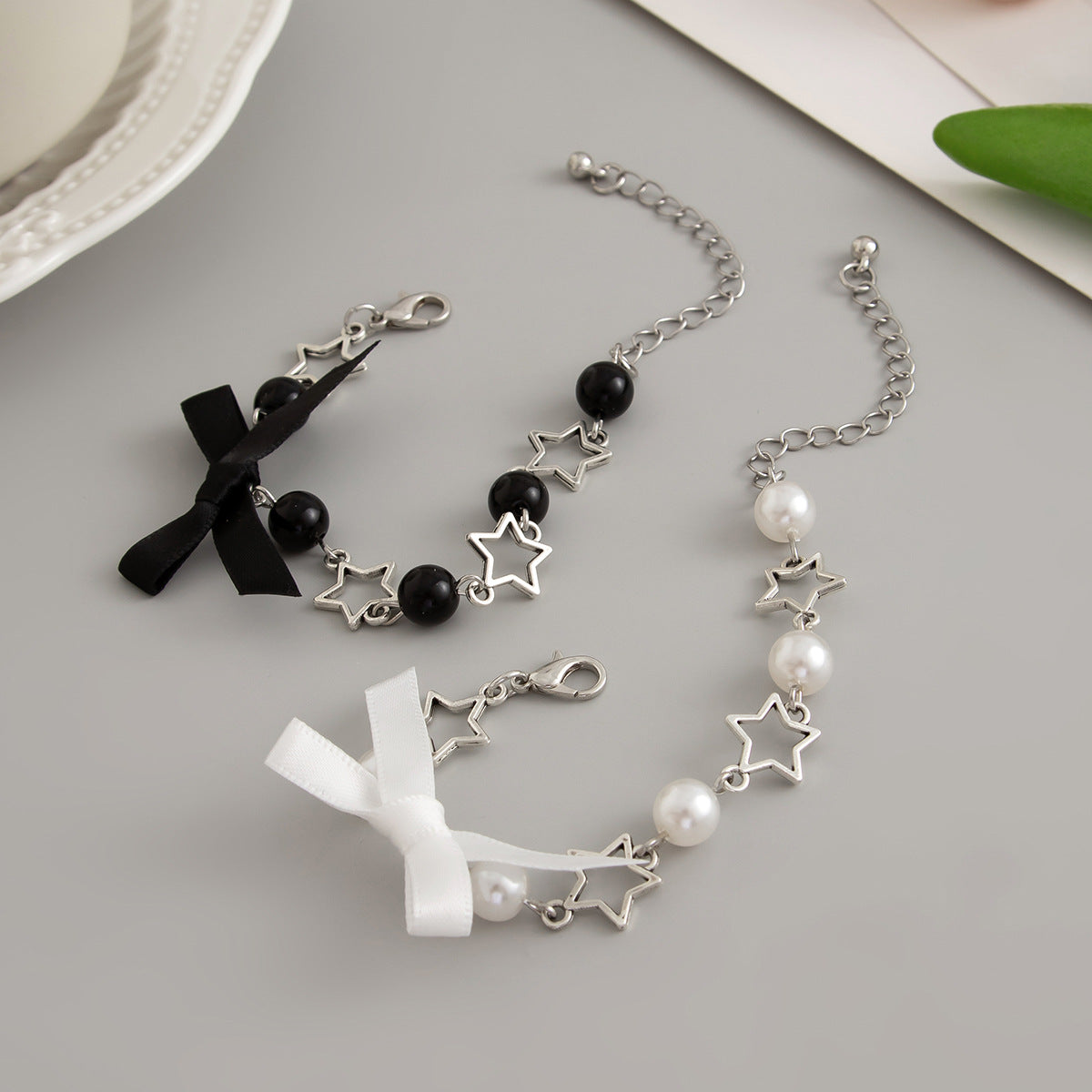 Planderful Vienna Verve Bracelet For Women Pastoral Bow Tassel Imitation Pearl Star Jewelry