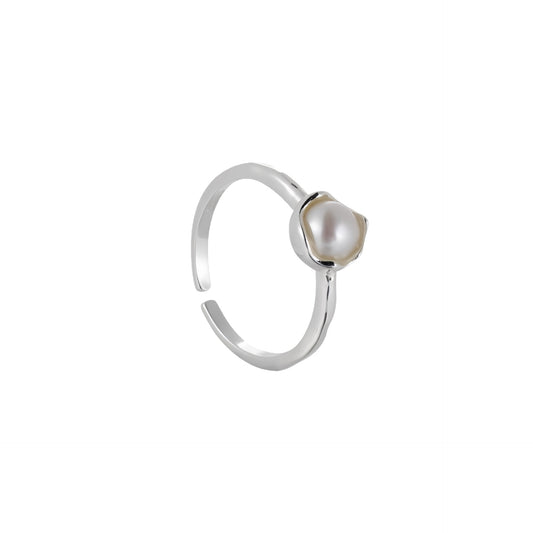 Planderful Sterling Silver Bead Ring For Women Adjustable Minimalist Niche Design Elegant Everyday Genie Collection