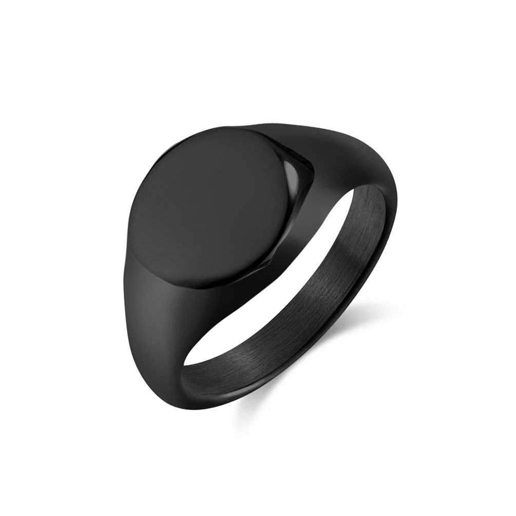 Ins Cold Wind European American Titanium Steel Women's Ring