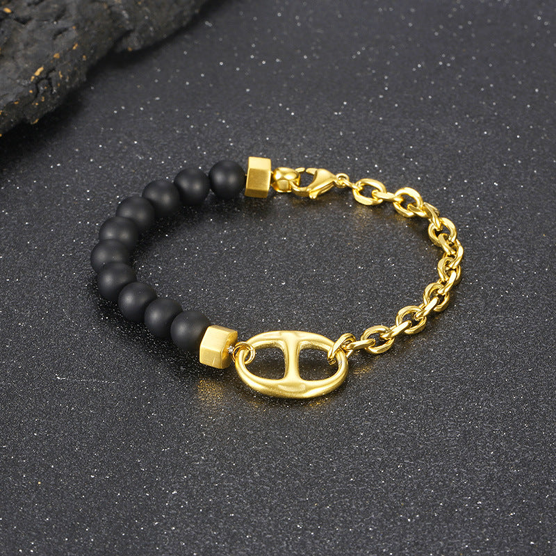 Planderful Pig Nose Titanium Bracelet For Women And Men