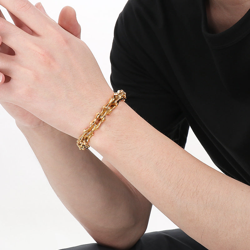 Personalized Skull Buckle Bracelet For Men Planderful