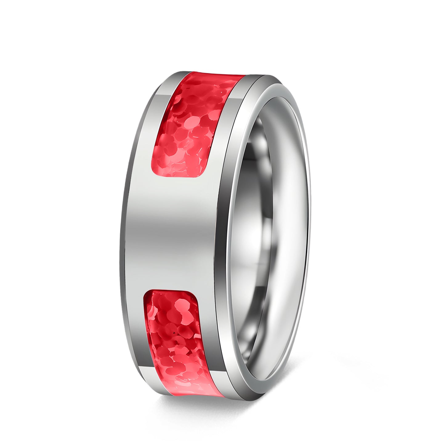 Planderful Imitation Opal Ring Unisex Steel Inlay Everyday Genie Collection Durable Jewelry