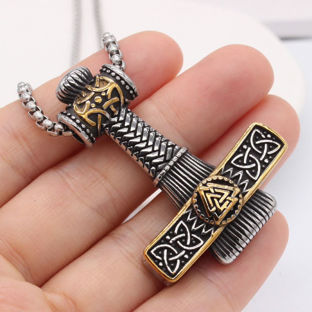 Viking Quake Titanium Pendant For Men And Unisex Protective Shield By Planderful Everyday Genie