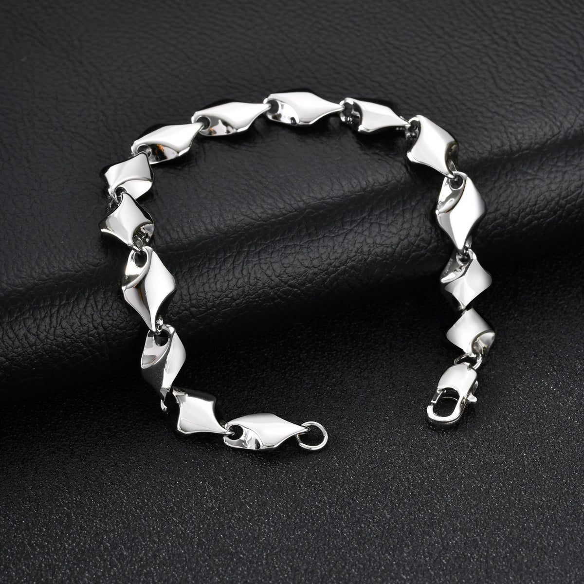 Geometric Stainless Steel Bracelet for Men