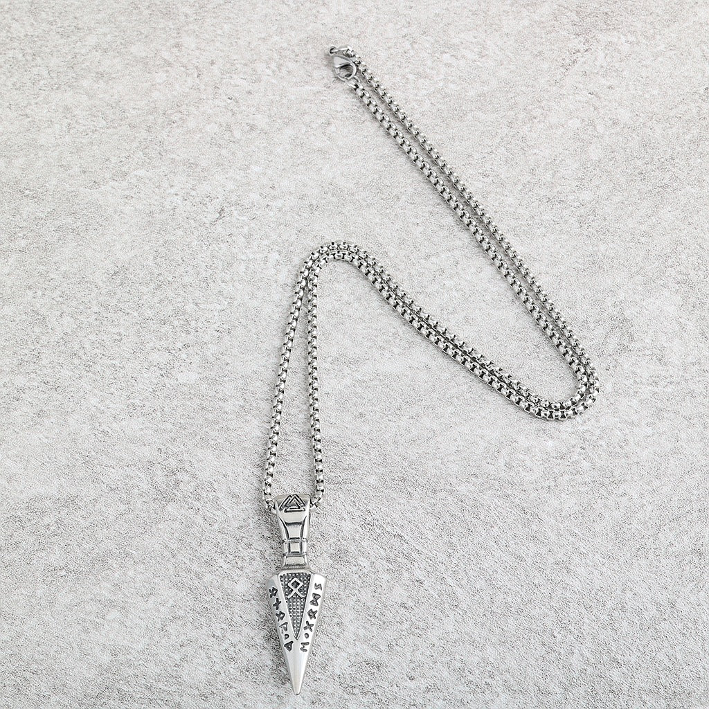 Biker Viking Stainless Steel Pendant Necklace