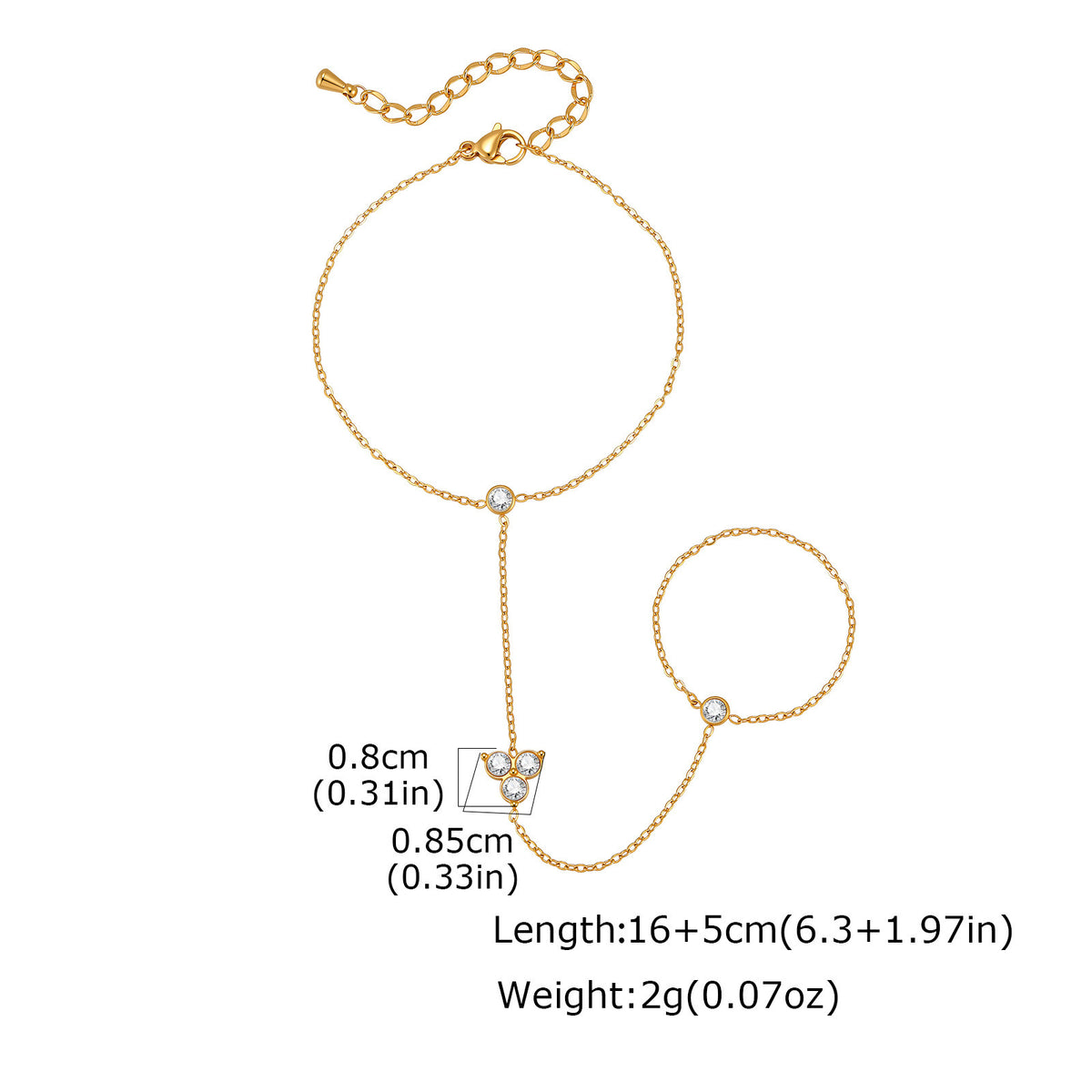 Zircon Stainless Steel Bracelet for Women