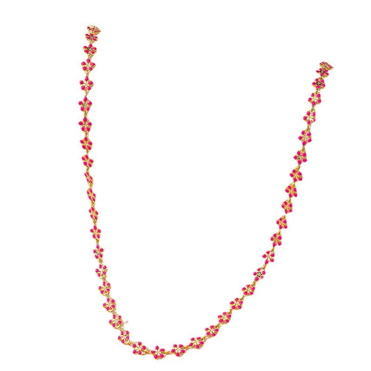 Korean Drop Glaze Floral Necklace - Vienna Verve Collection