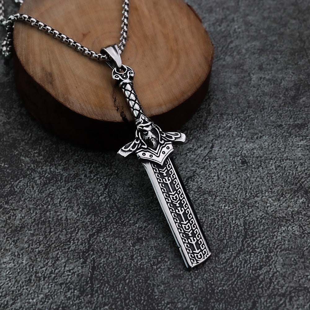 Viking Personality Odin Double Sided Sword Pendant Jewelry