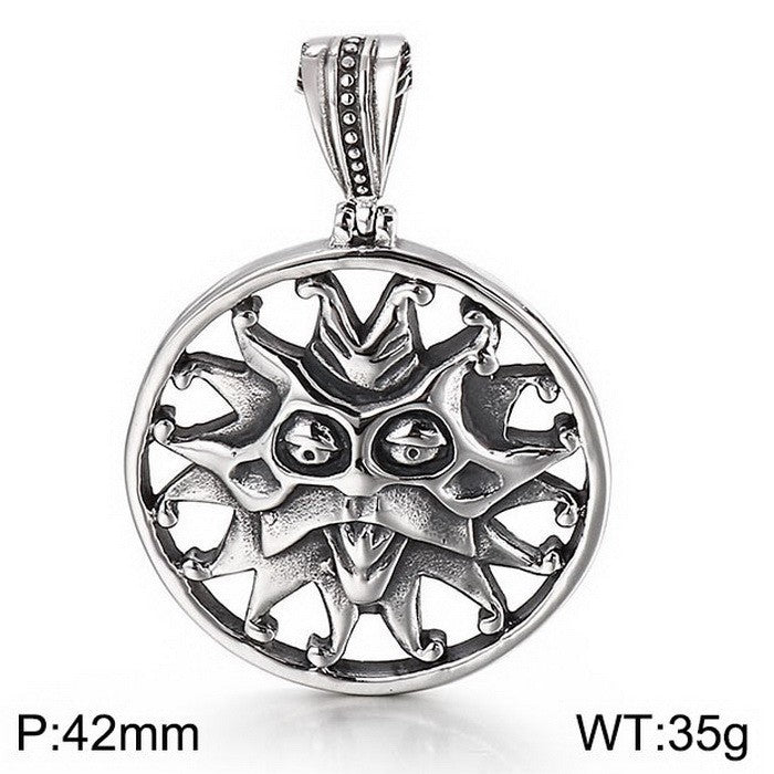 Planderful Sun God Pendant Stainless Steel Men Necklace