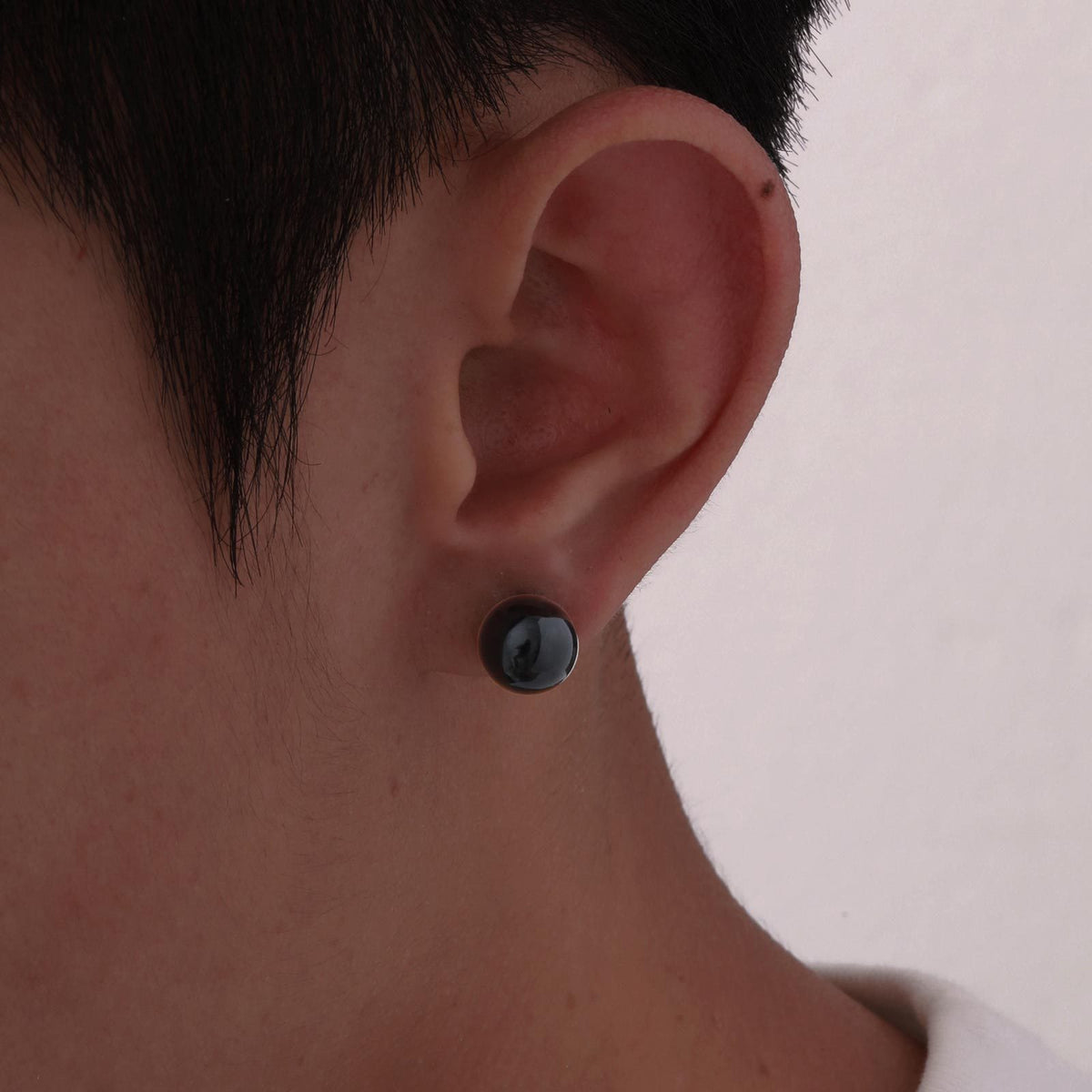 Round Gemstone Stud Earrings — 3 Styles