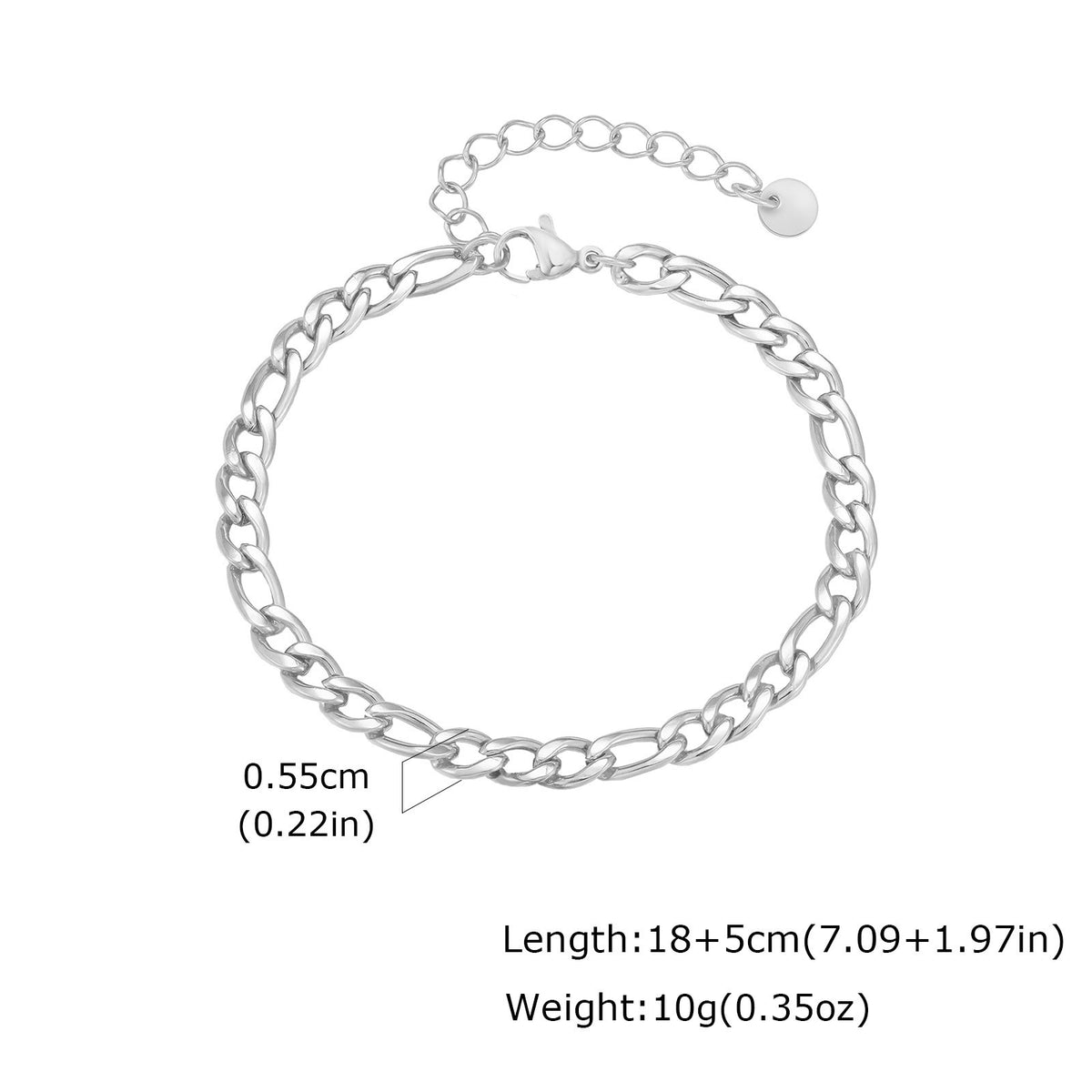 Three To One NK Stainless Steel Bracelet for Men