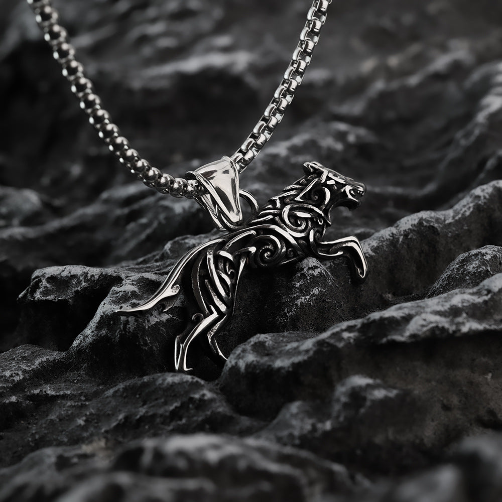 European And American Jewelry Titanium Steel Pendant Necklace For Men