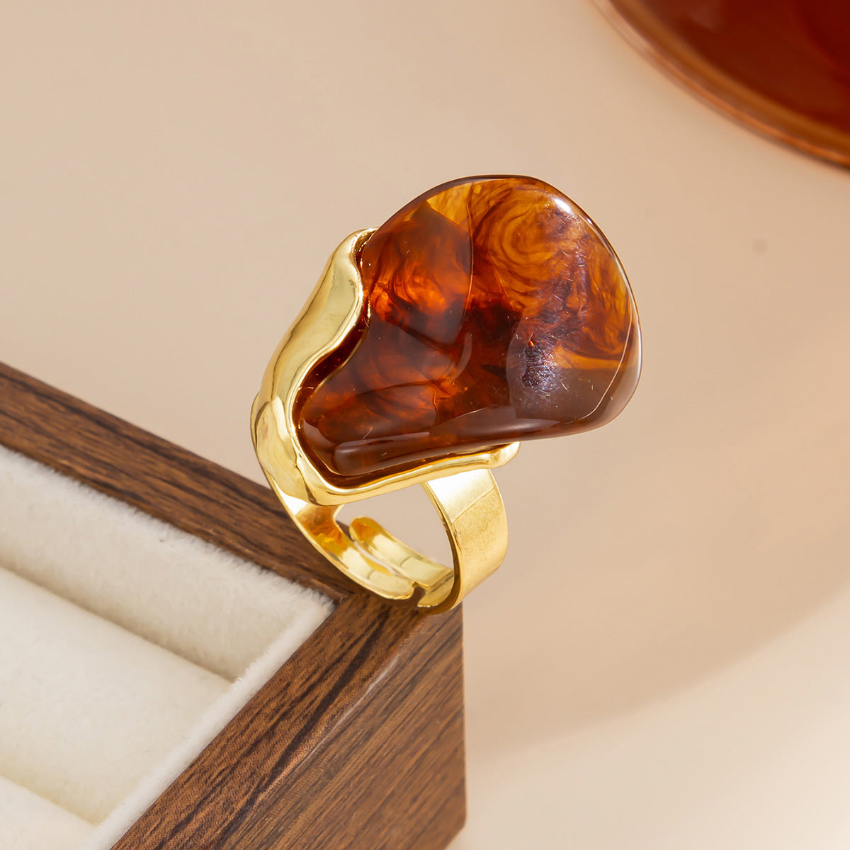 Planderful Water Drop Open Ring Vienna Verve for Women Baroque Statement Jewelry