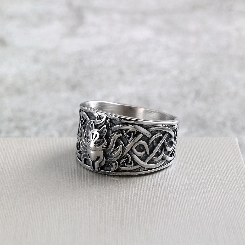Vintage Viking Stainless Steel Men's Ring