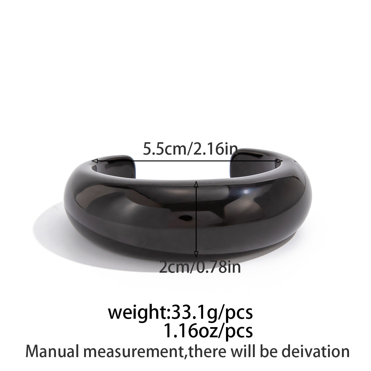 Design Light-Sensitive Surface Ring Opening Bracelet Smudging Irregular Bracelet